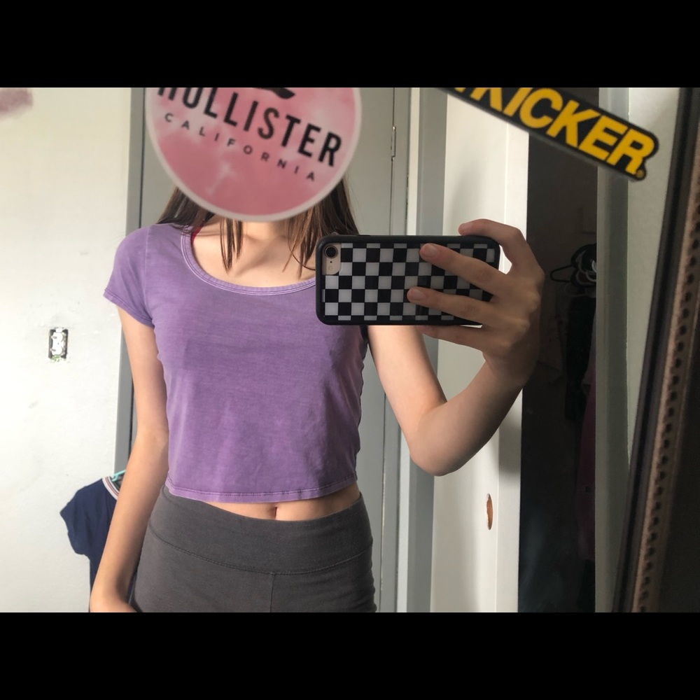 lavender crop top from target! 💜